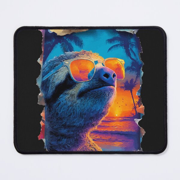 Item preview, Sloth with Sunglasses Sunset Beach Tropical Animal Summer designed and sold by Littermin.