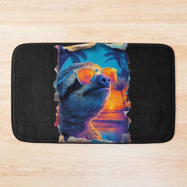 Item preview, Sloth with Sunglasses Sunset Beach Tropical Animal Summer designed and sold by Littermin.
