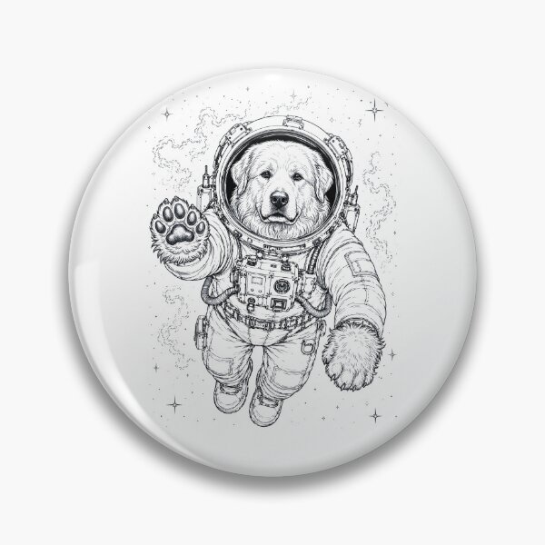 Item preview, Vintage Great Pyrenees Astronaut Dog Dad Mom Lover designed and sold by TerryConnells.