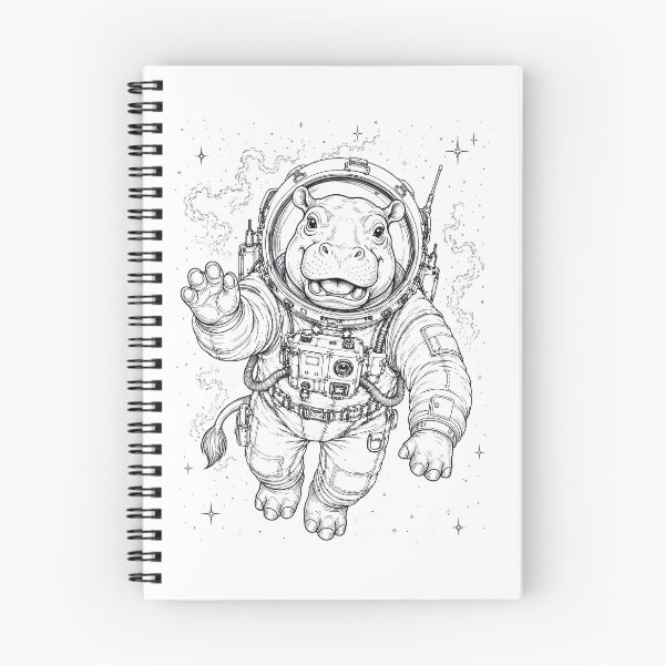 Item preview, Vintage Hippo Astronaut Animal Lover designed and sold by TerryConnells.