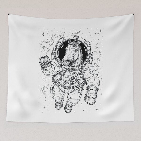 Artikelvorschau, Vintage-Pferde-Astronauten-Tierliebhaber entworfen und verkauft von TerryConnells.