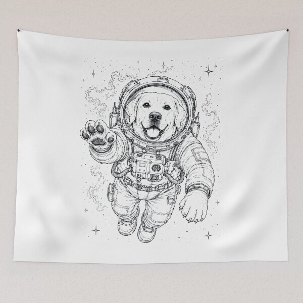 Item preview, Vintage Labrador Retriever Astronaut Dog Dad Mom Lover designed and sold by TerryConnells.