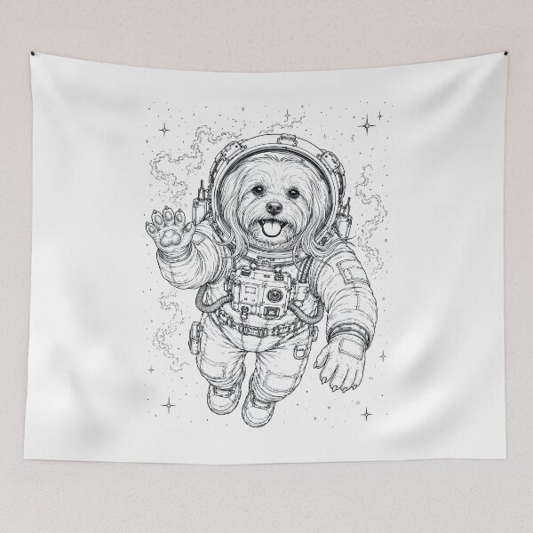 Item preview, Vintage Maltese Astronaut Dog Dad Mom Lover designed and sold by TerryConnells.