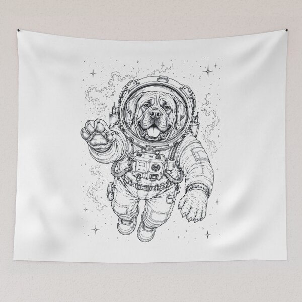 Item preview, Vintage Mastiff Astronaut Dog Dad Mom Lover designed and sold by TerryConnells.