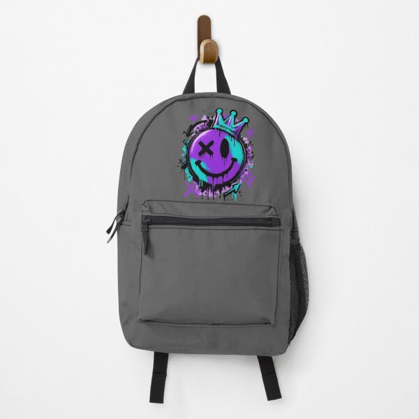 Item preview, Neon Graffiti Smiley Crown Streetwear Sticker | Urban Drip Art Design designed and sold by J&J's Creation.