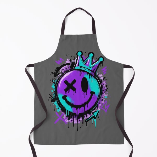 Item preview, Neon Graffiti Smiley Crown Streetwear Sticker | Urban Drip Art Design designed and sold by J&J's Creation.