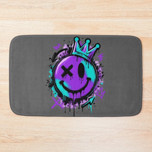 Item preview, Neon Graffiti Smiley Crown Streetwear Sticker | Urban Drip Art Design designed and sold by J&J's Creation.