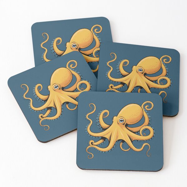 Item preview, Funny Yellow Octopus Sticker - Retro Comic Book Sea Creature T-Shirt, Bold Pop Art Kraken Graphic designed and sold by ZyxDes.