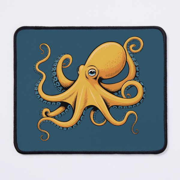 Item preview, Funny Yellow Octopus Sticker - Retro Comic Book Sea Creature T-Shirt, Bold Pop Art Kraken Graphic designed and sold by ZyxDes.