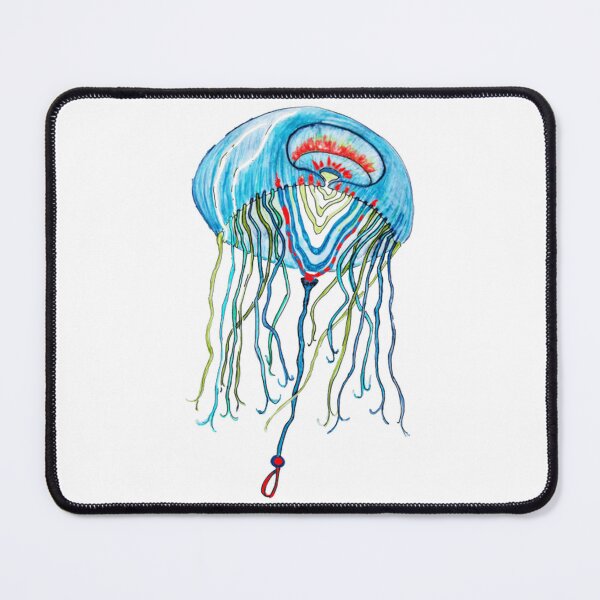 Item preview, Heat The Jellyfish Detailed Blue Ocean Creature Sketch designed and sold by drawfreak.