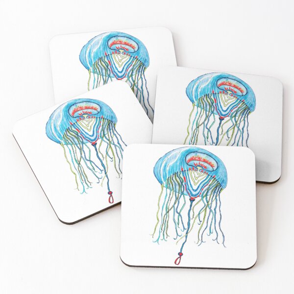 Item preview, Heat The Jellyfish Detailed Blue Ocean Creature Sketch designed and sold by drawfreak.