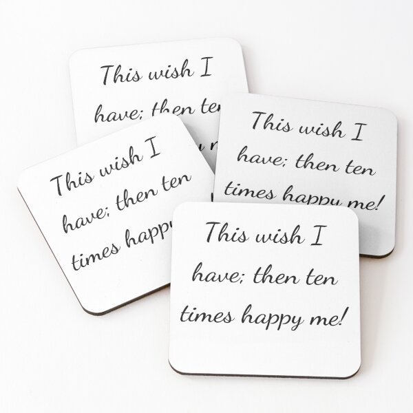 Item preview, "This wish I have; then ten times happy me!" - handwriting black designed and sold by ariksworld.