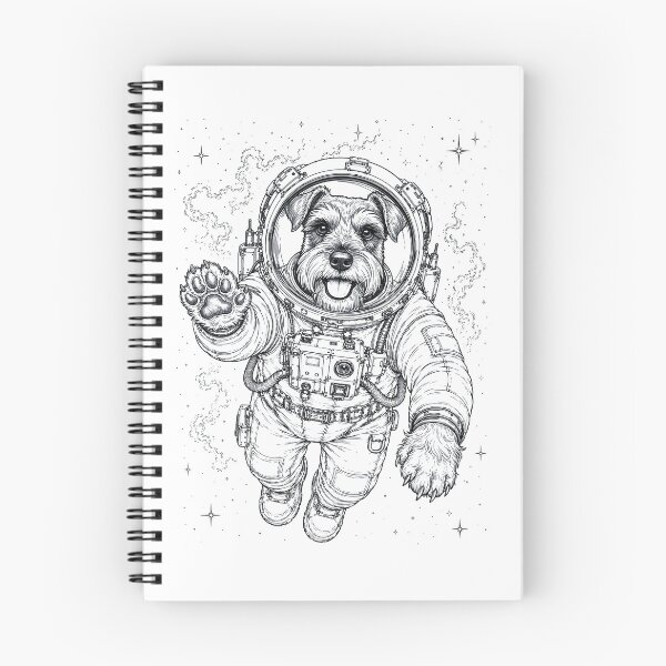 Item preview, Vintage Miniature Schnauzer Astronaut Dog Dad Mom Lover designed and sold by TerryConnells.