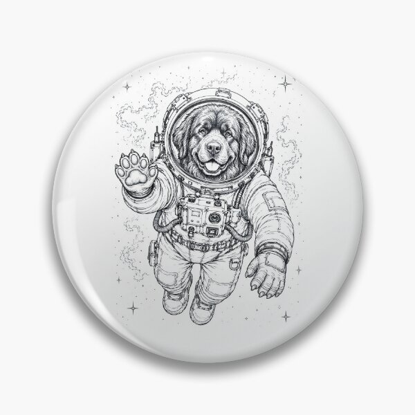 Item preview, Vintage Newfoundland Astronaut Dog Dad Mom Lover designed and sold by TerryConnells.