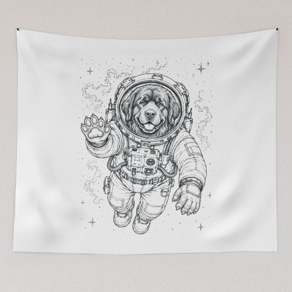 Item preview, Vintage Newfoundland Astronaut Dog Dad Mom Lover designed and sold by TerryConnells.