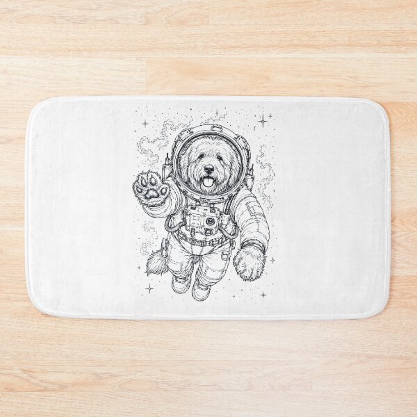 Item preview, Vintage Old English Sheepdog Astronaut Dog Dad Mom Lover designed and sold by TerryConnells.