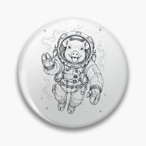 Artikelvorschau, Vintage-Schwein-Astronaut-Tierliebhaber entworfen und verkauft von TerryConnells.