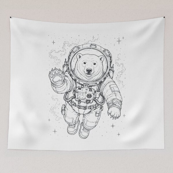 Item preview, Vintage Polar Bear Astronaut Animal Lover designed and sold by TerryConnells.