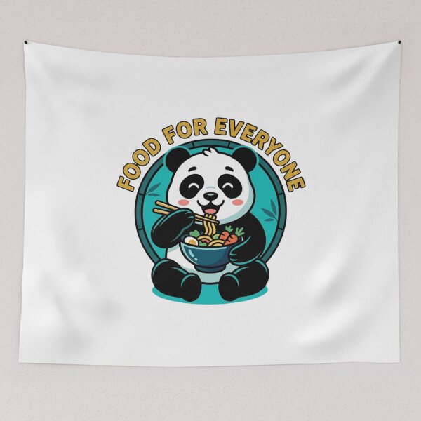 Item preview, Food For Everyone Panda Ramen Shirt Cute Panda Foodie Gift World Food Day Noodle Tee designed and sold by Sky-bully.