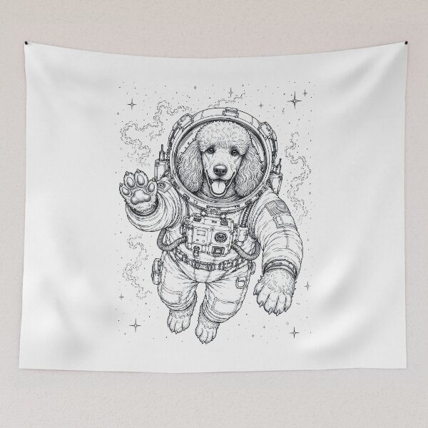 Item preview, Vintage Poodle Astronaut Dog Dad Mom Lover designed and sold by TerryConnells.