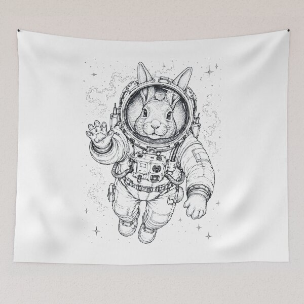 Item preview, Vintage Rabbit Astronaut Animal Lover designed and sold by TerryConnells.