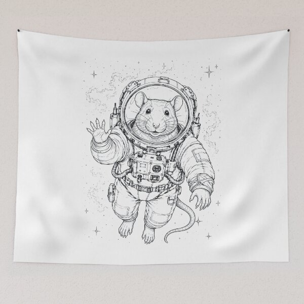 Item preview, Vintage Rat Astronaut Animal Lover designed and sold by TerryConnells.