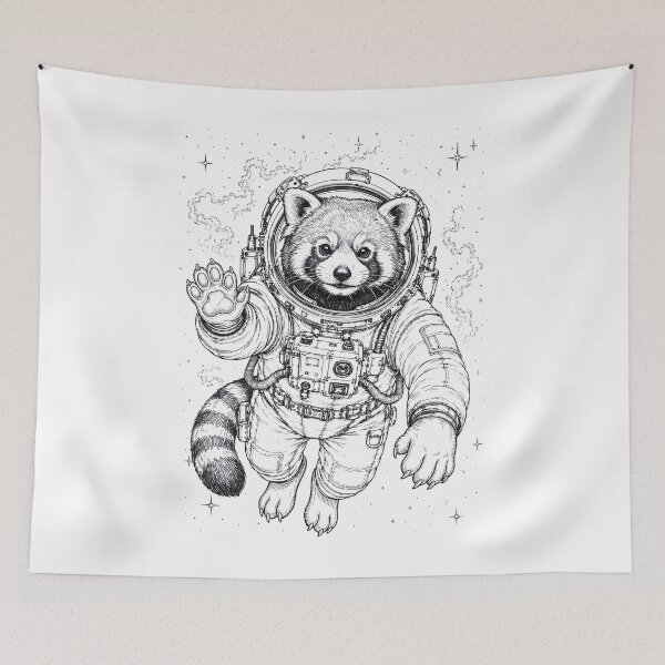 Artikelvorschau, Vintage Roter Panda Astronaut Tierliebhaber entworfen und verkauft von TerryConnells.