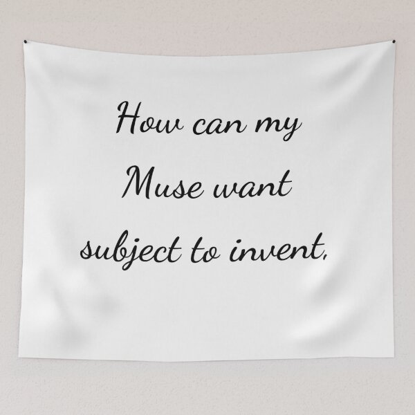 Item preview, "How can my Muse want subject to invent," - handwriting black designed and sold by ariksworld.