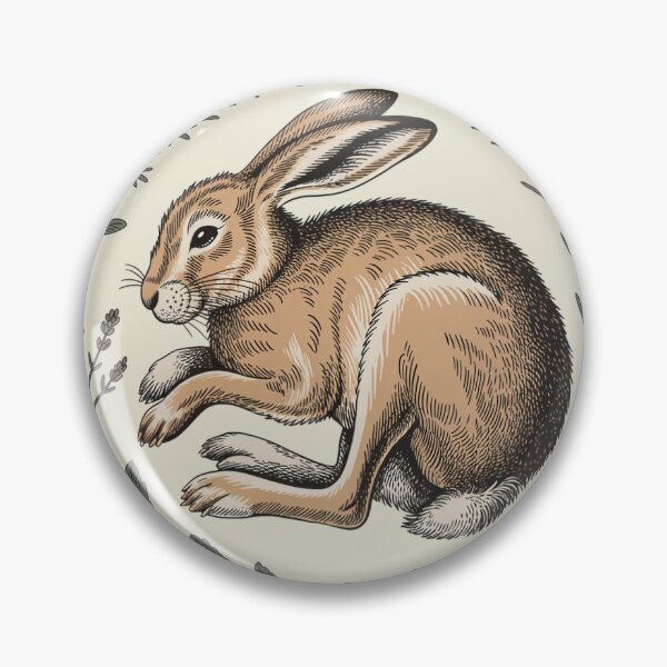 Item preview, Wild Hare in Herbs Vintage Botanical Wreath Art designed and sold by AlexandraSand.