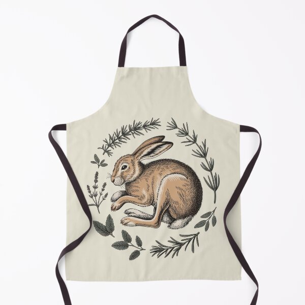 Item preview, Wild Hare in Herbs Vintage Botanical Wreath Art designed and sold by AlexandraSand.