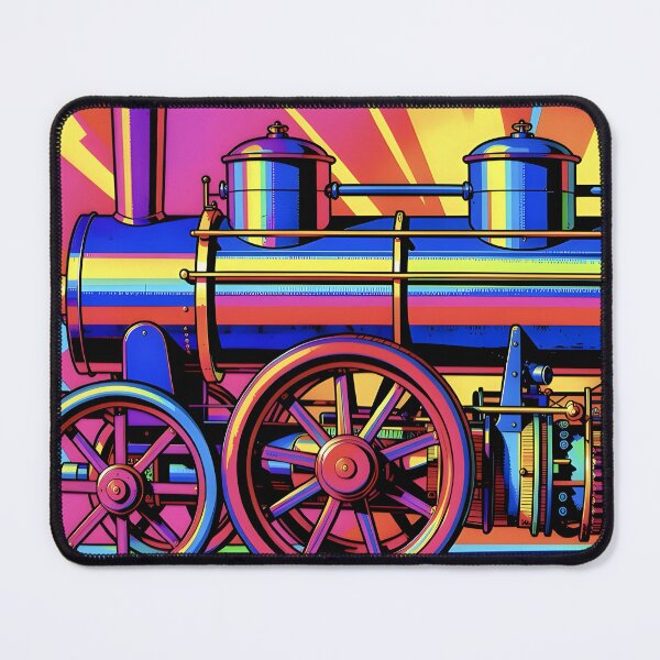 Item preview, First Steam Locomotive Vintage Pop Art Retro Train History designed and sold by Daniela`s shop.