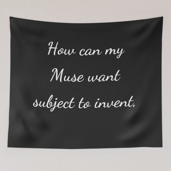 Item preview, "How can my Muse want subject to invent," - handwriting white designed and sold by ariksworld.