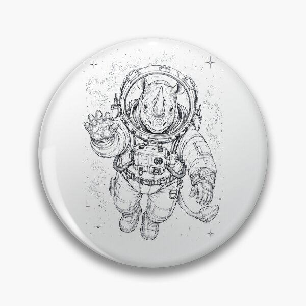 Item preview, Vintage Rhino Astronaut Animal Lover designed and sold by TerryConnells.
