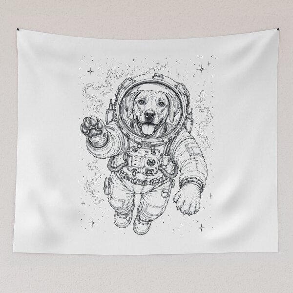 Item preview, Vintage Rhodesian Ridgeback Astronaut Dog Dad Mom Lover designed and sold by TerryConnells.