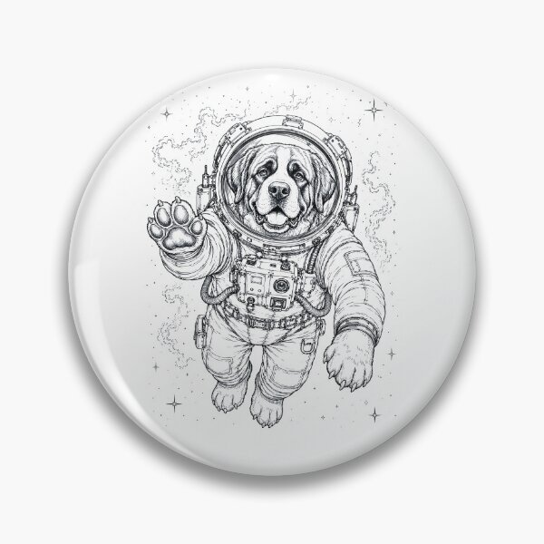 Item preview, Vintage Saint Bernard Astronaut Dog Dad Mom Lover designed and sold by TerryConnells.