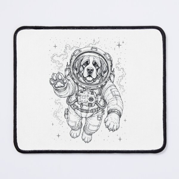 Item preview, Vintage Saint Bernard Astronaut Dog Dad Mom Lover designed and sold by TerryConnells.