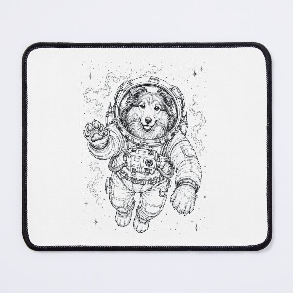 Item preview, Vintage Shetland Sheepdog Astronaut Dog Dad Mom Lover designed and sold by TerryConnells.