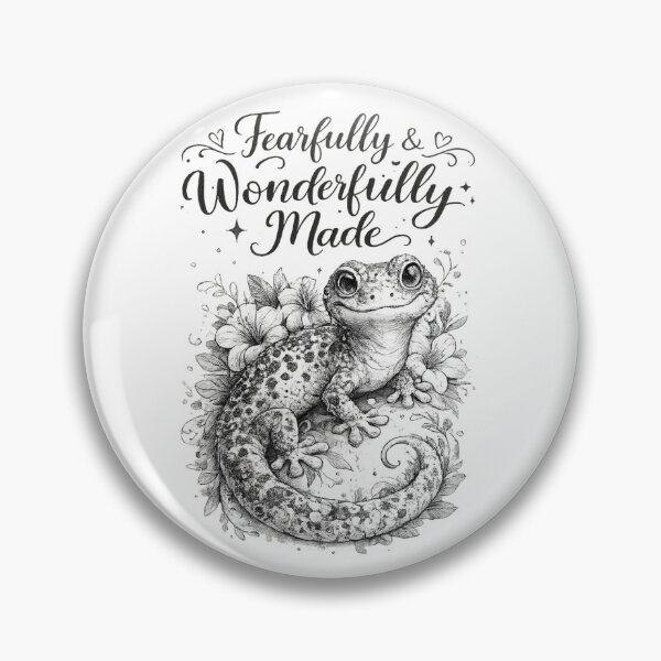 Item preview, Fearfully and Wonderfully Made Gecko Shirt | Christian Reptile Lover Gift | Cute Gecko Floral Tee | Faith-Based Animal Shirt | Cottagecore Reptile Art designed and sold by Ashes to Artistry.