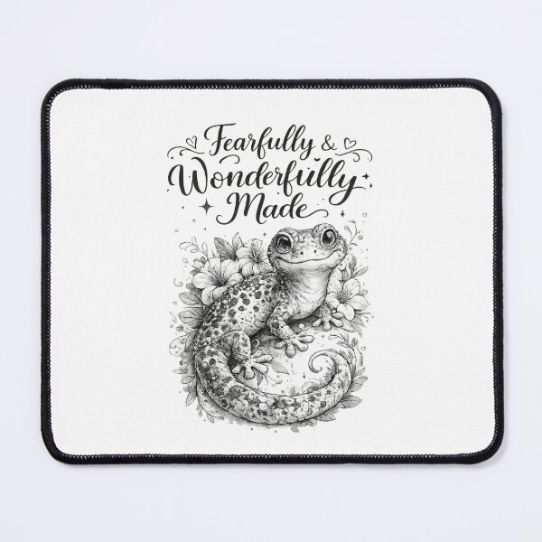 Item preview, Fearfully and Wonderfully Made Gecko Shirt | Christian Reptile Lover Gift | Cute Gecko Floral Tee | Faith-Based Animal Shirt | Cottagecore Reptile Art designed and sold by Ashes to Artistry.