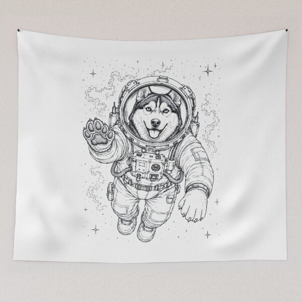 Item preview, Vintage Siberian Husky Astronaut Dog Dad Mom Lover designed and sold by TerryConnells.