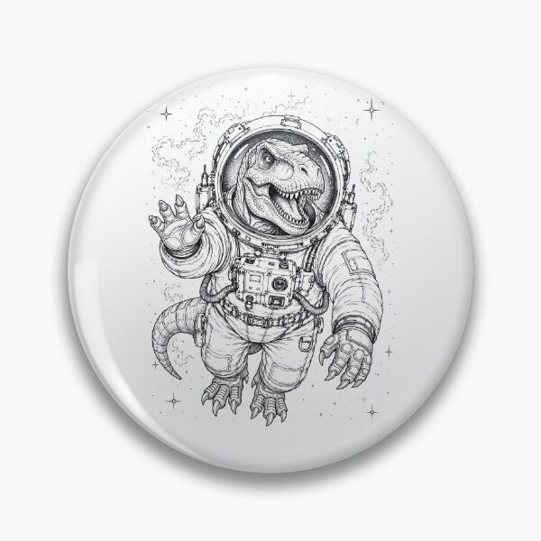 Artikelvorschau, Vintage T-Rex Dinosaurier Astronaut Tierliebhaber entworfen und verkauft von TerryConnells.
