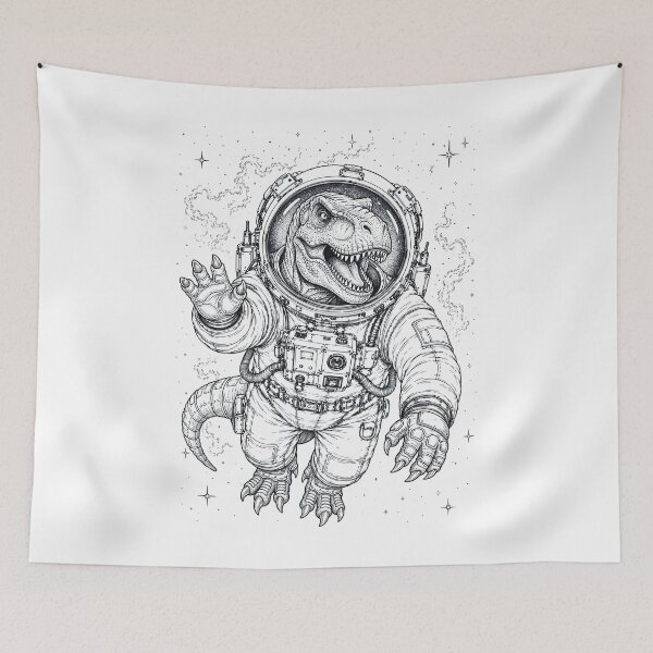Item preview, Vintage T Rex Dinosaur Astronaut Animal Lover designed and sold by TerryConnells.
