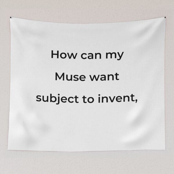 Item preview, "How can my Muse want subject to invent," - print black designed and sold by ariksworld.