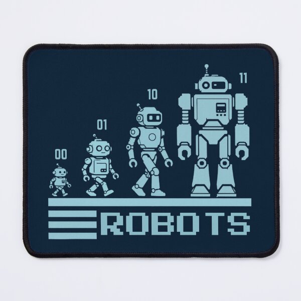 Item preview, 01 10 11 Binary Code Robots Coder Software Engineer designed and sold by SchlossInspire.