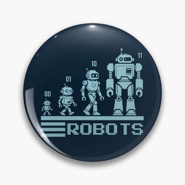 Item preview, 01 10 11 Binary Code Robots Coder Software Engineer designed and sold by SchlossInspire.