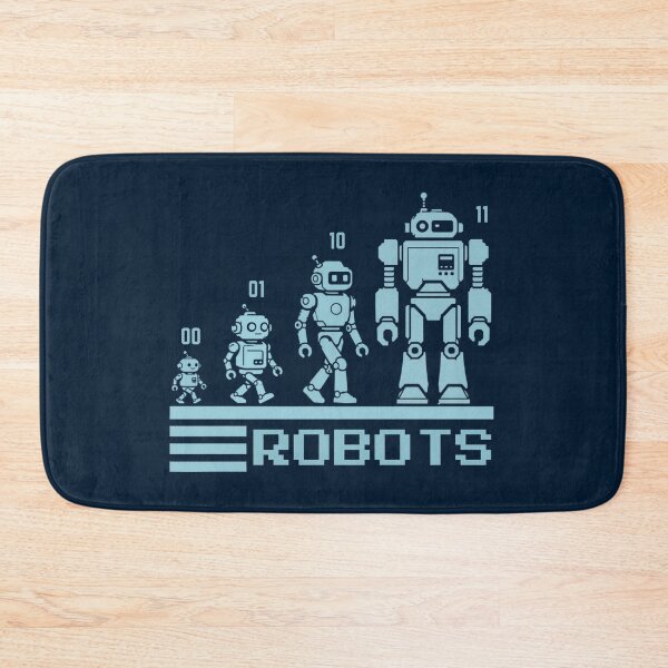 Item preview, 01 10 11 Binary Code Robots Coder Software Engineer designed and sold by SchlossInspire.