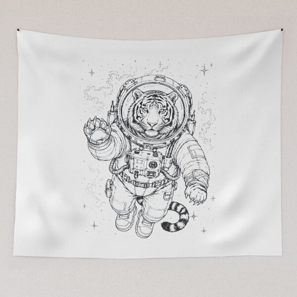 Item preview, Vintage Tiger Astronaut Animal Lover designed and sold by TerryConnells.