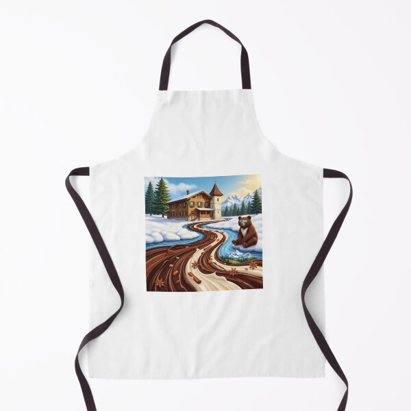 Item preview, Cozy Bear Relaxing By Chocolate Winter River designed and sold by AbanoubStore.