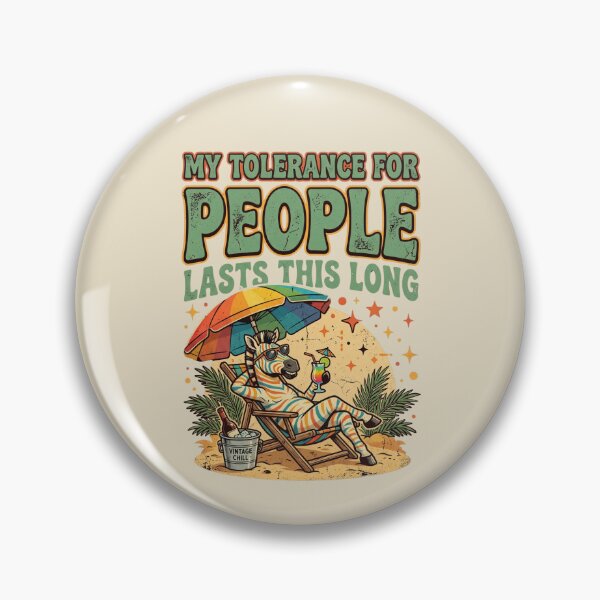 Item preview, My Tolerance For People Lasts This Long Funny Zebra Beach  designed and sold by dudelinart.