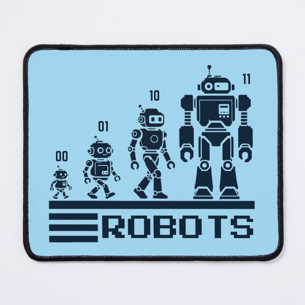 Item preview, 01 10 11 Binary Code Robots Coder Software Engineer designed and sold by SchlossInspire.